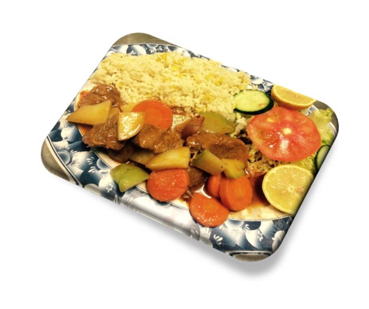 Carne Guisada, Arroz Y Ensalada